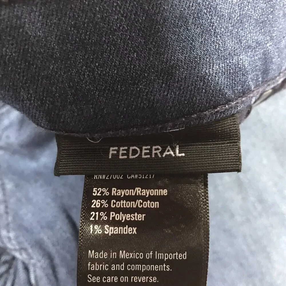 PAIGE Federal Jeans Men 36 (38x33 fit) Dark Whisker Wash Stretch Denim